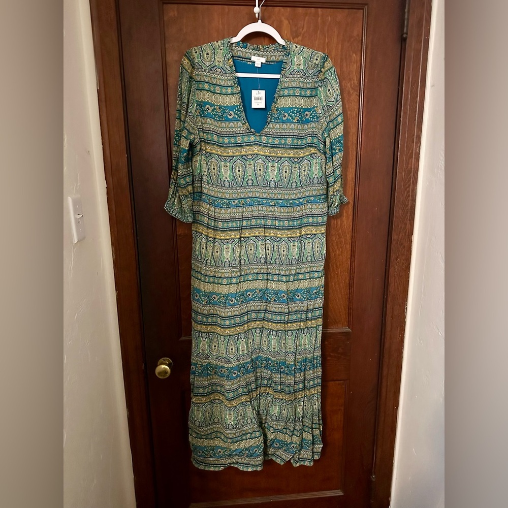NWT J. Jill Boho Printed Maxi Dress Size M - Picture 2 of 5